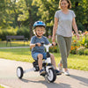 8-in-1 Folding Kids Tricycle with Removable Canopy and Push Handle-Gray