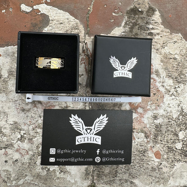 8 mm Dragon Shadow Stainless Steel Ring
