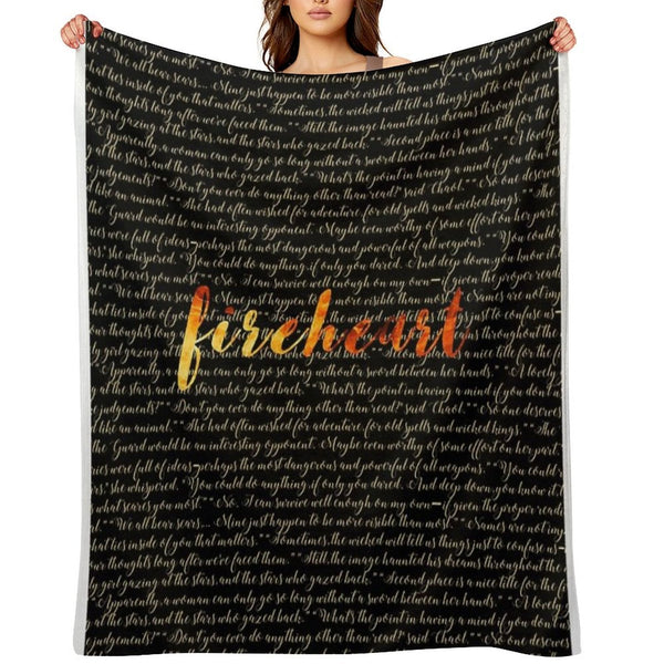 Fireheart Quoted Design Gift-ready Throw Blanket