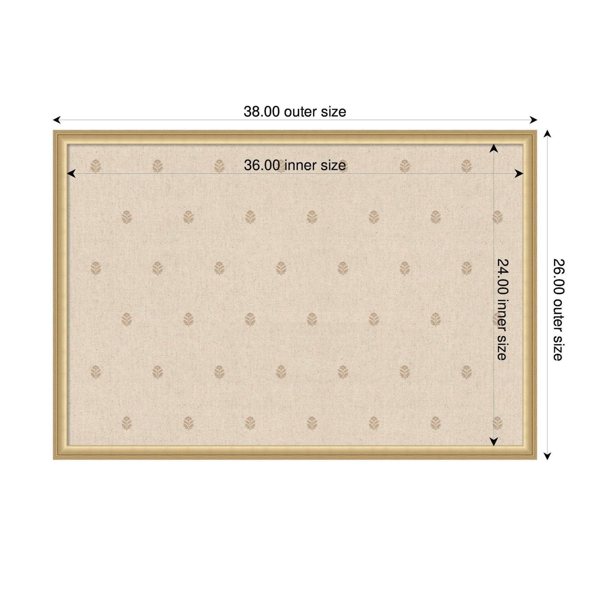 Pinboard Beige Botanical Block Print