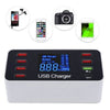 8A40W Charger Adapter Type C Hubs Quick Charge 3.0 USB Multi Port USB Charger Dock Station LCD Display with Smart Identification