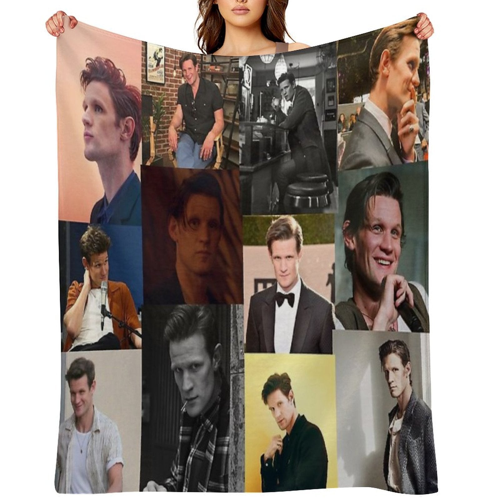Matt Smith Picture Collage Gift-ready Throw Blanket