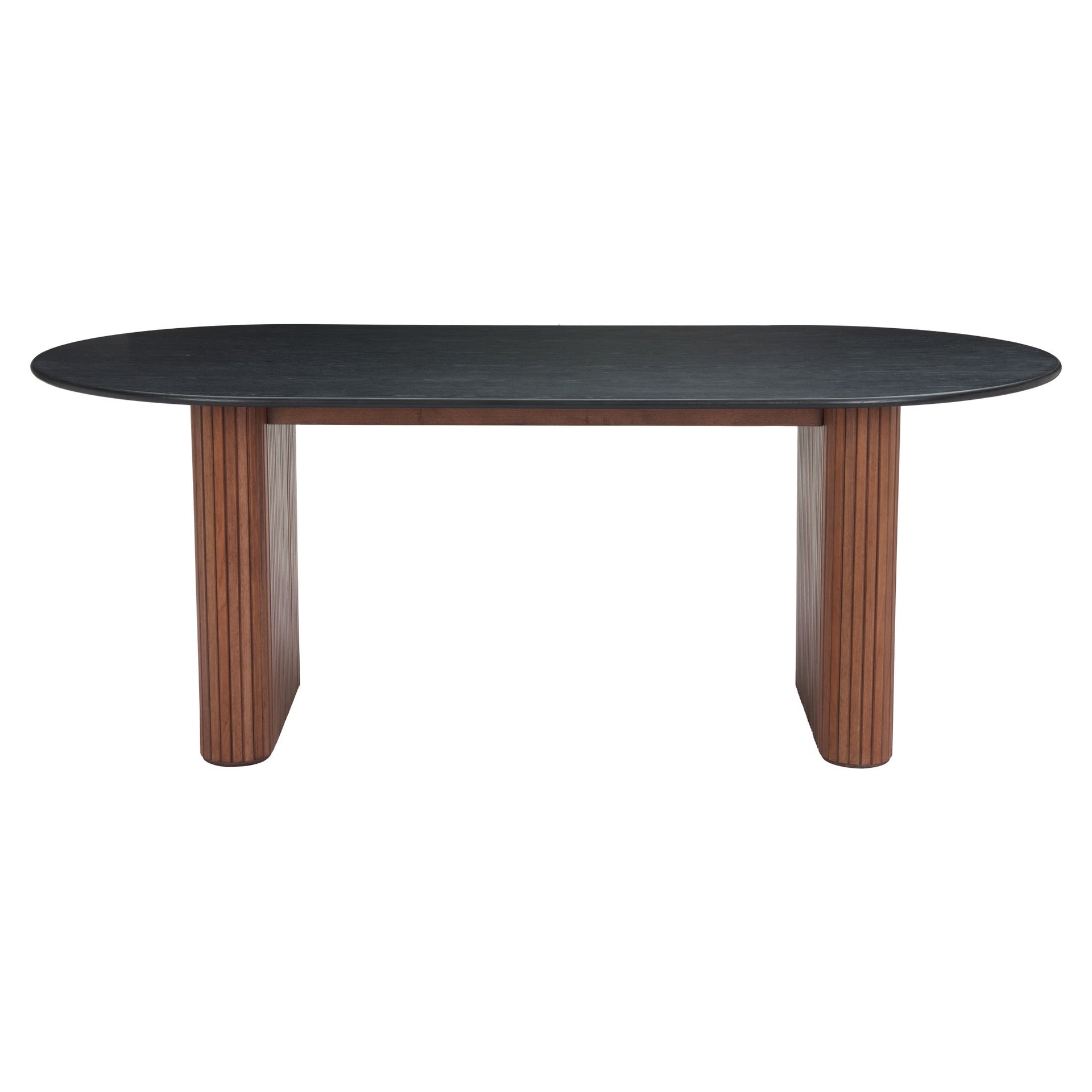 Lassig Dining Table Black & Walnut ZUO Store