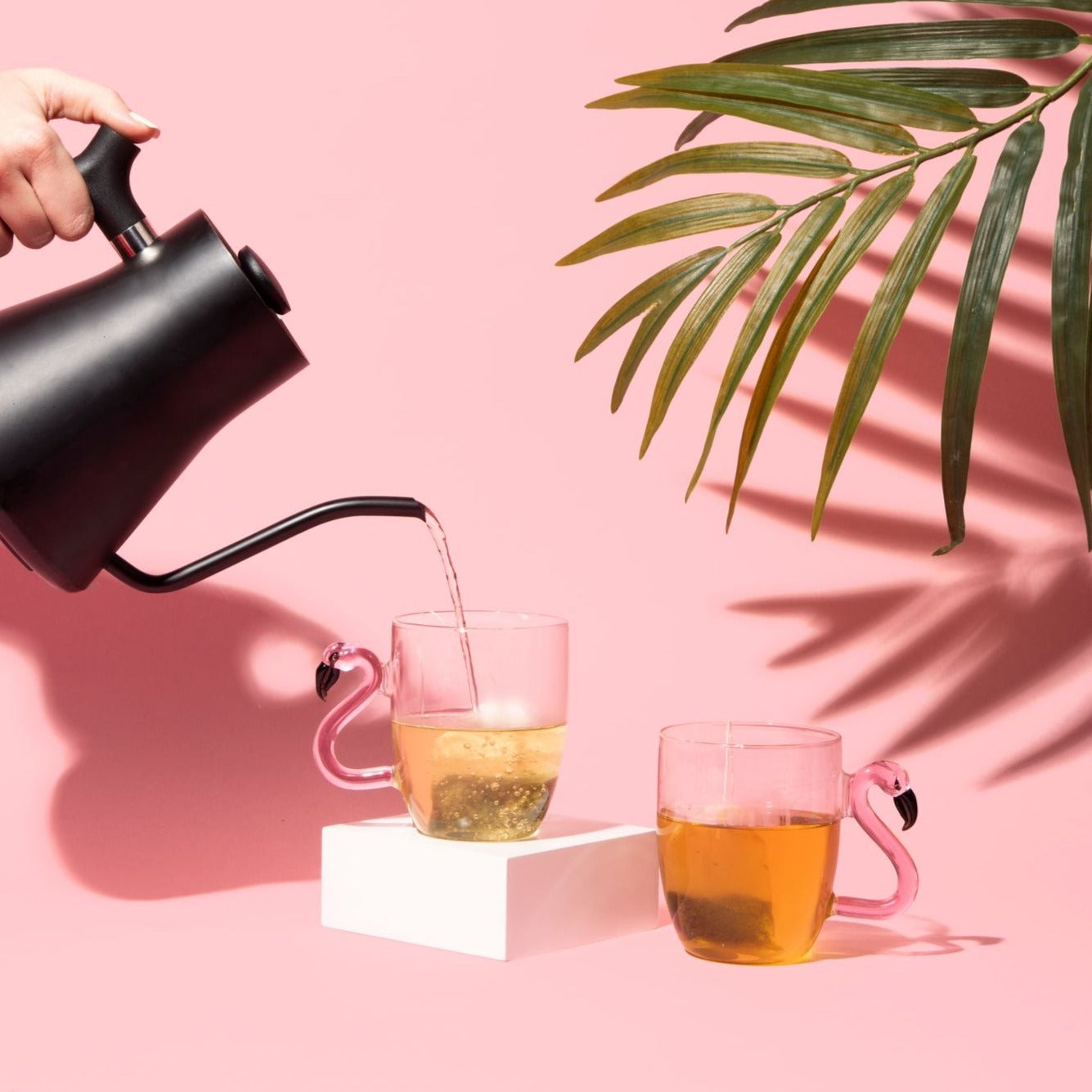 Flamingo Glass Mugs Jersey Art Glass