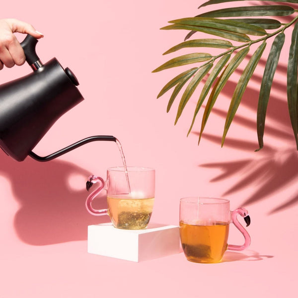 Flamingo Glass Mugs Jersey Art Glass