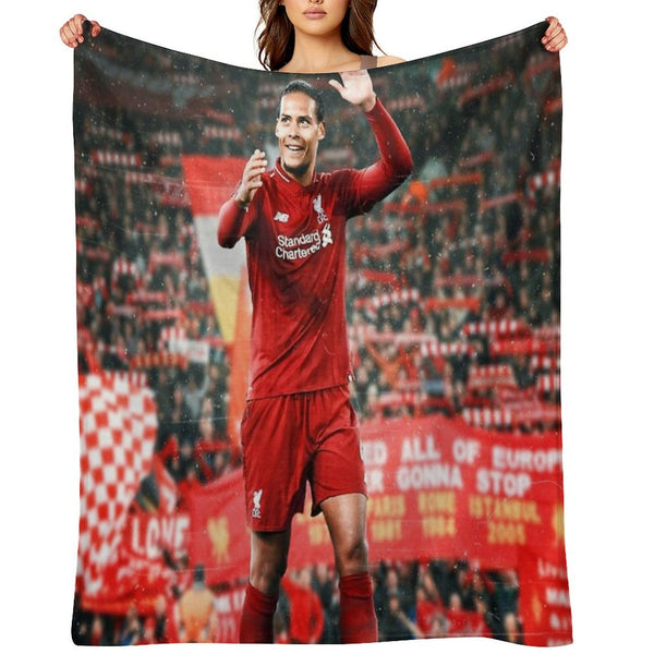 Virgil Van Dijk Travel-friendly Throw Blanket