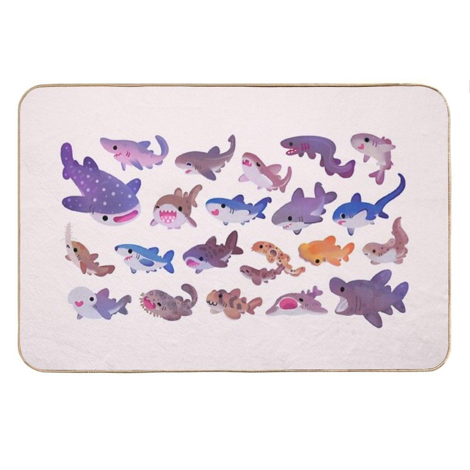 Shark Day - Pastel Bath Mat