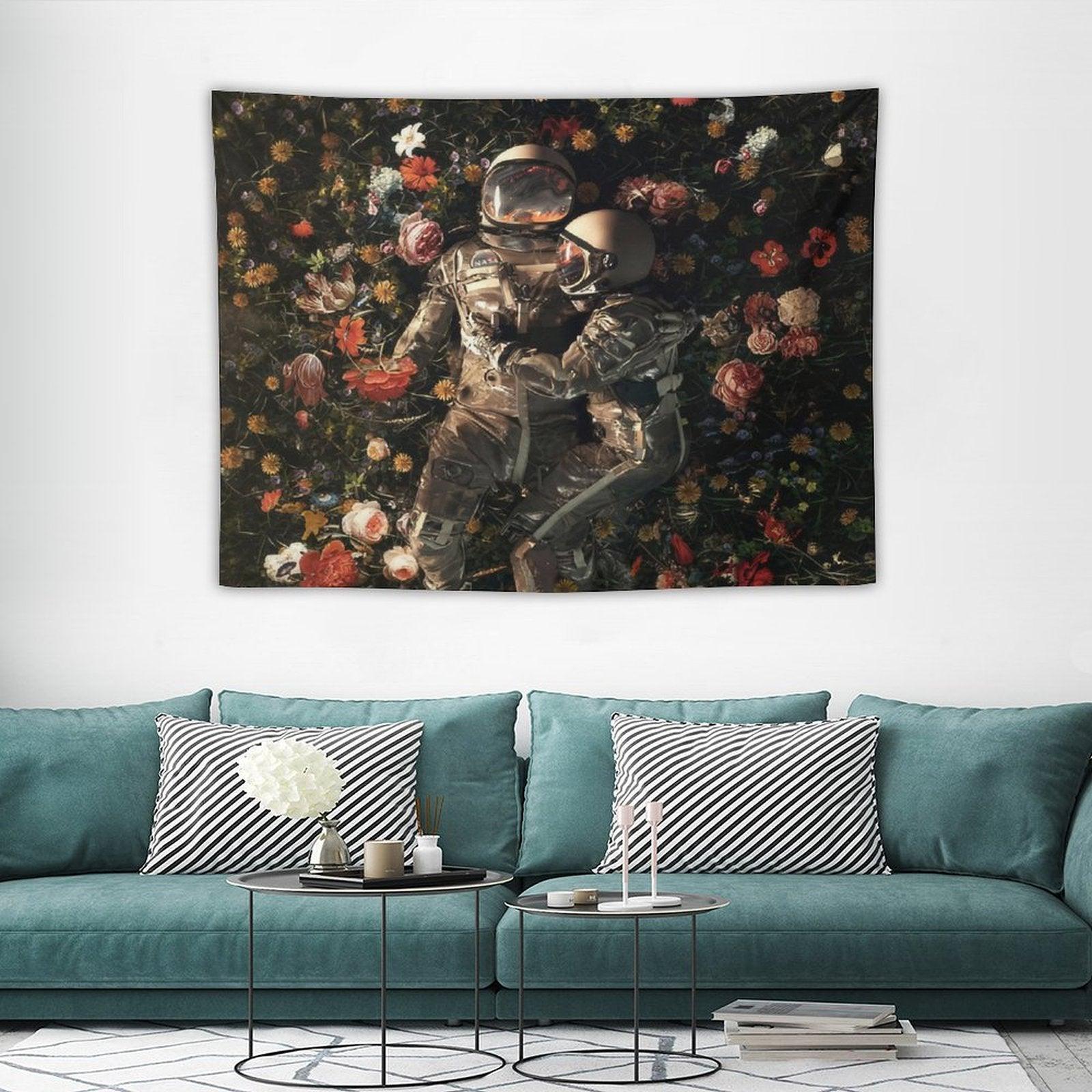 Astronaut Garden Delights II Tapestry