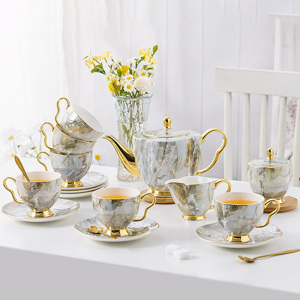 Home Bone China Coffee Cup Set - 11pcs or 15pcs