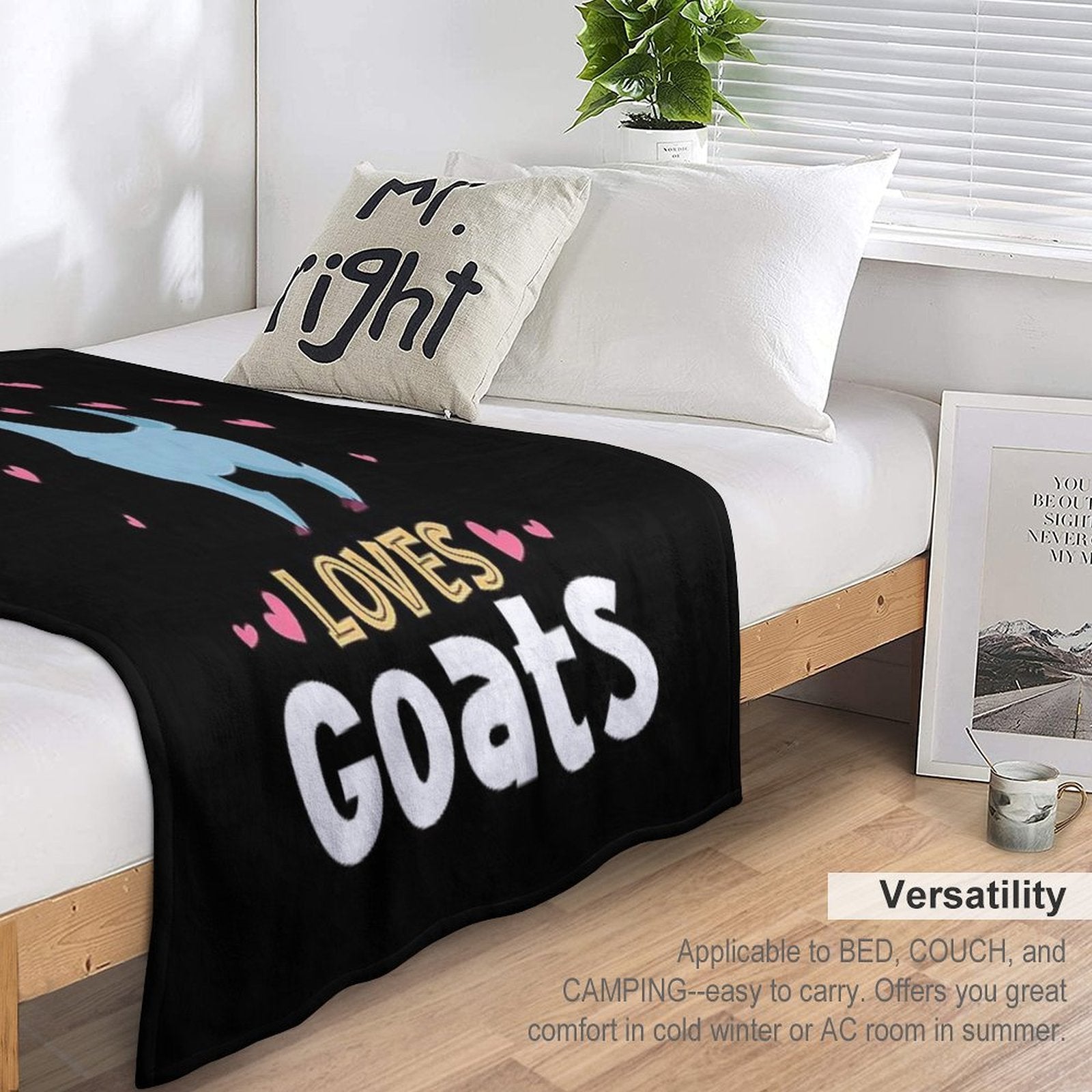 Just A Girl Who Loves Goats Gift Anti-pilling Throw Blanket