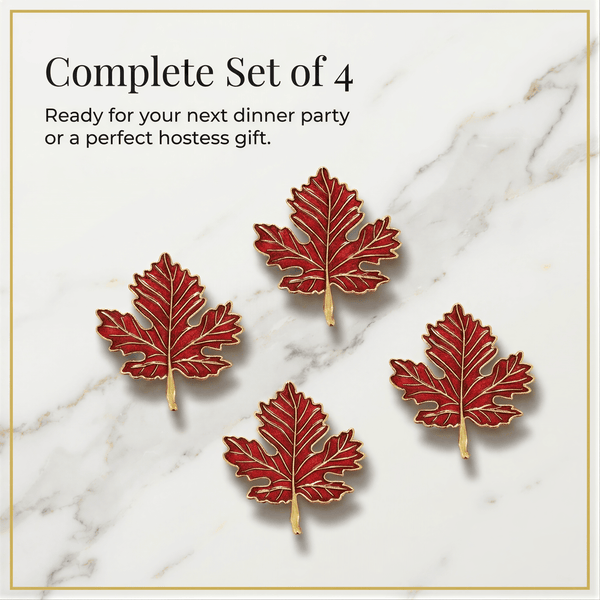 Gold Maple Leaf Napkin Rings – Golden Ember
