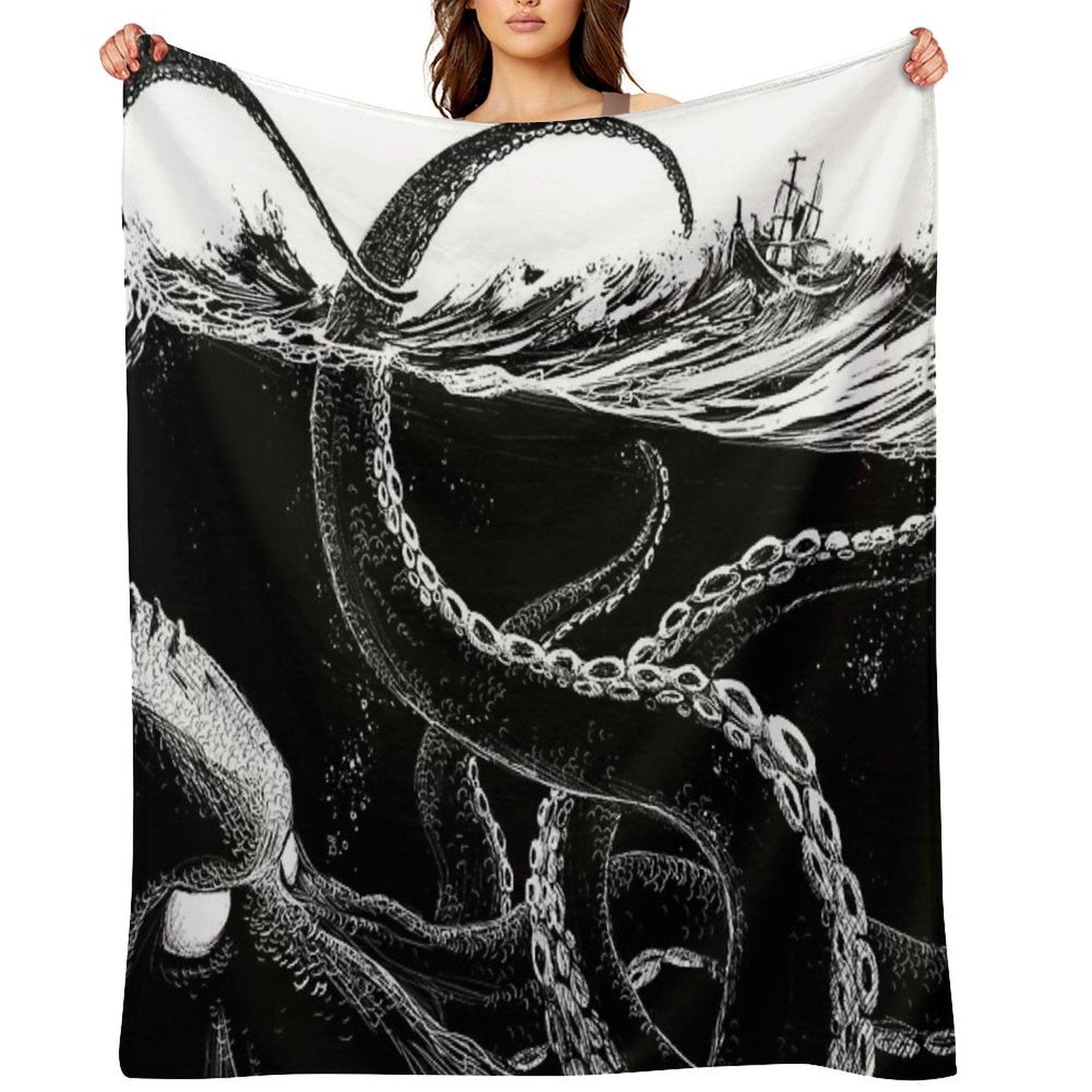 Kraken Rules The Sea Throw Blanket