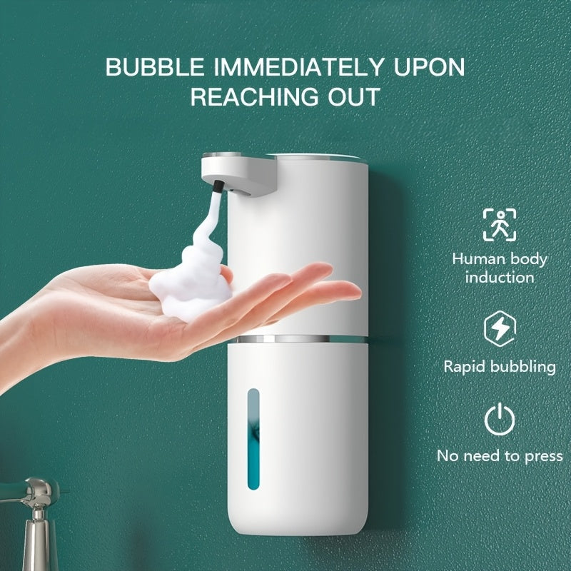 12.85oz Automatic Soap Dispenser with Touchless Sensor - Wall-Mounted, Rechargeable Lithium Battery, USB Charging, Modern Design for Bathroom And Kitchen, Bathroom Soap Dispenser|Modern Soap Dispenser|Touchless Soap Dispenser DSers Fulfillment