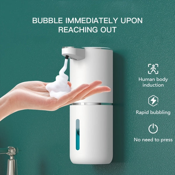 12.85oz Automatic Soap Dispenser with Touchless Sensor - Wall-Mounted, Rechargeable Lithium Battery, USB Charging, Modern Design for Bathroom And Kitchen, Bathroom Soap Dispenser|Modern Soap Dispenser|Touchless Soap Dispenser DSers Fulfillment