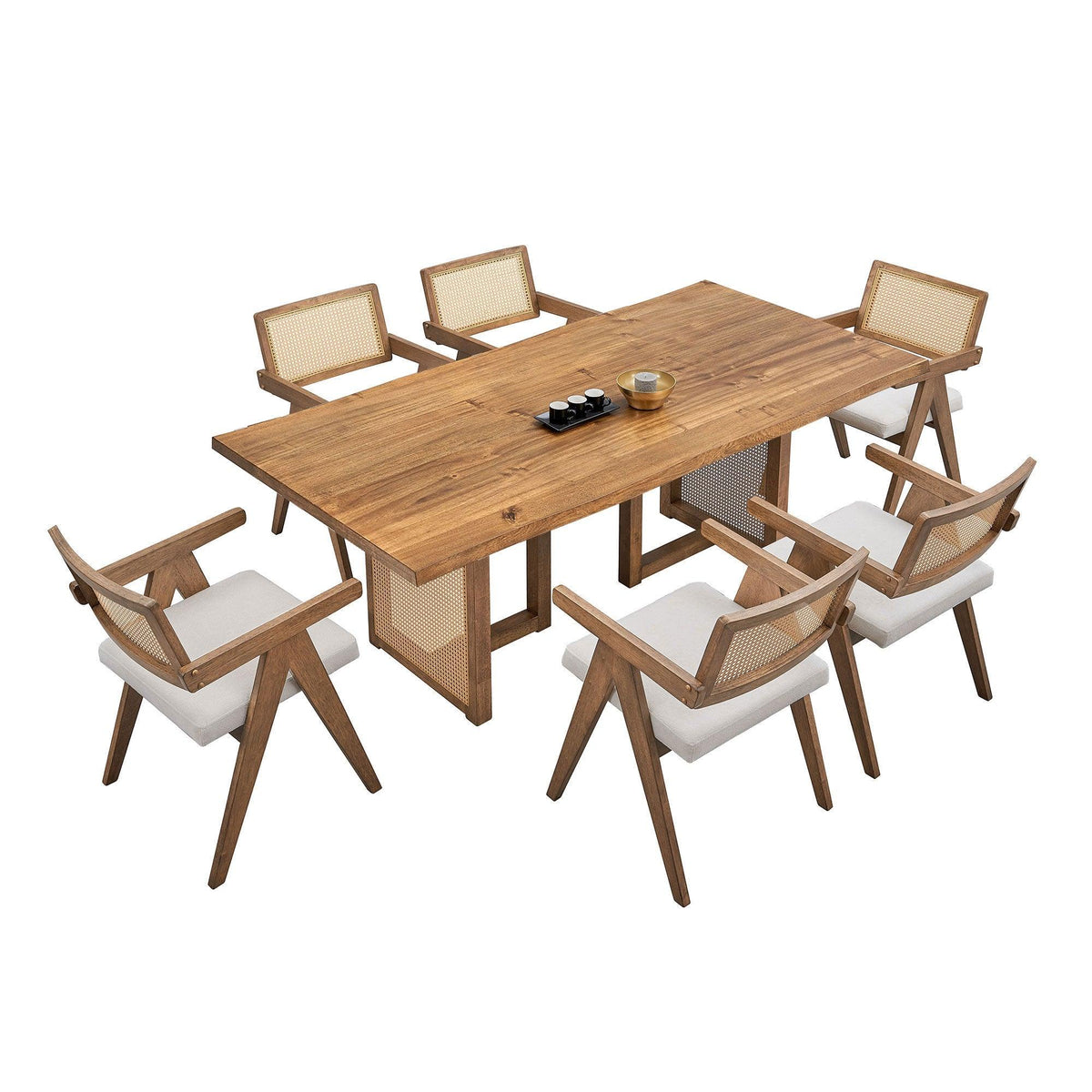 86.61 Inch Oversize Rectangular Waves Dining Table