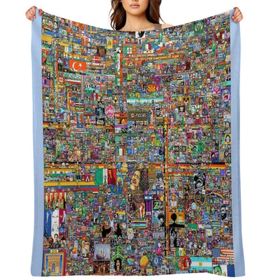 RPlace The Full 8K Version (Cleaned) Gift-ready Throw Blanket