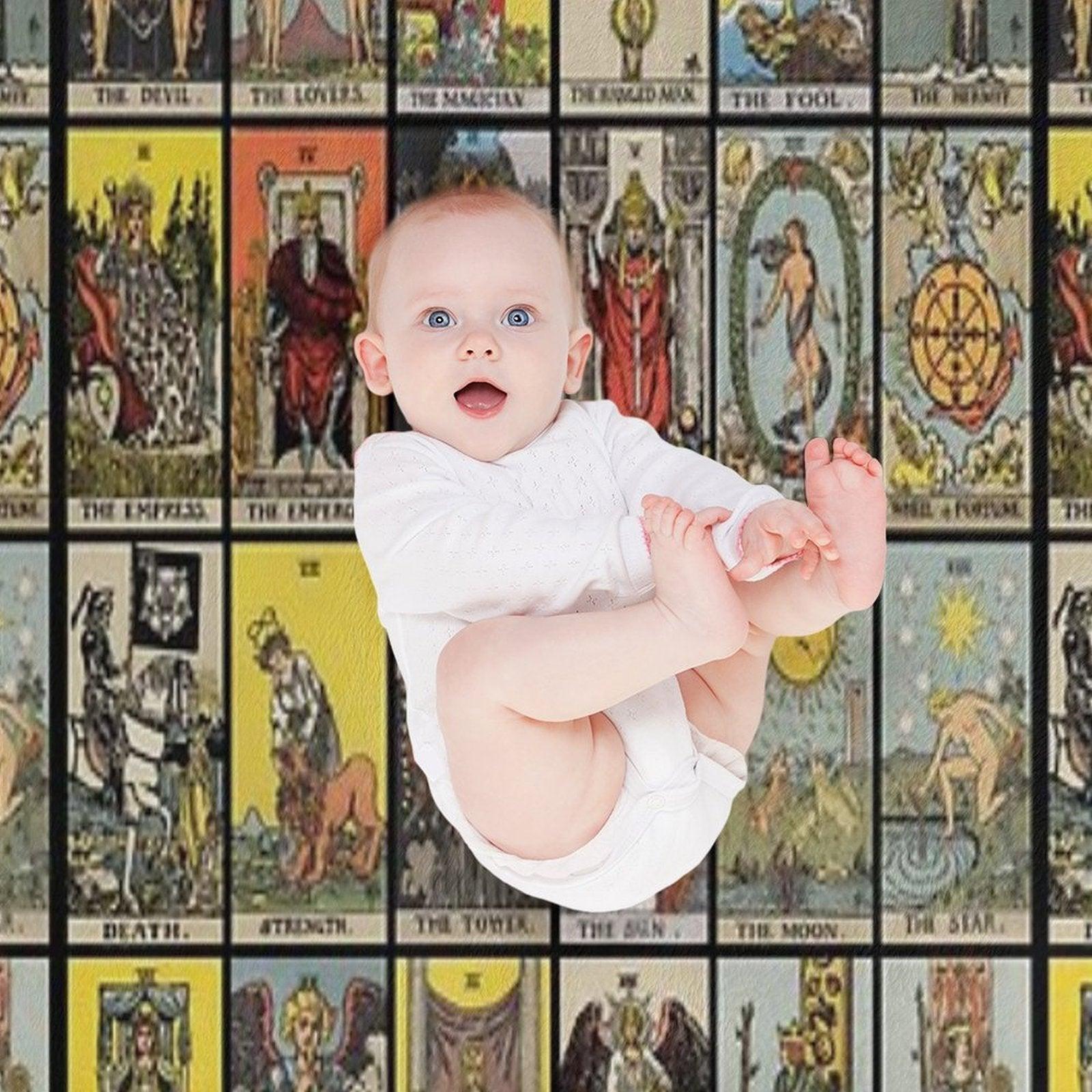 The Major Arcana of Tarot Vintage Cards Throw Blanket