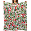 Christmas Floral Pattern Throw Blanket