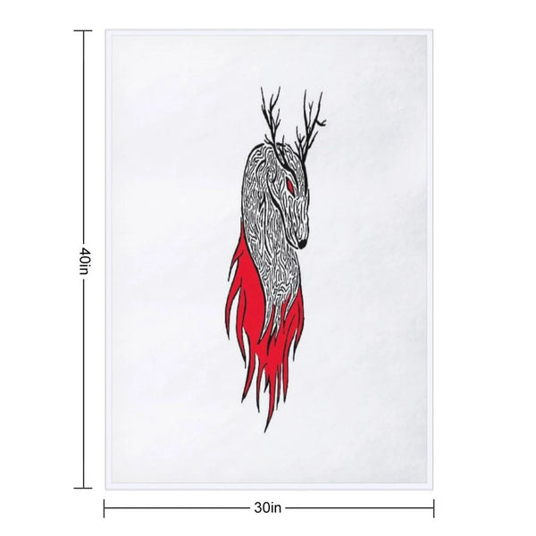 Elder Deer Throw Blanket