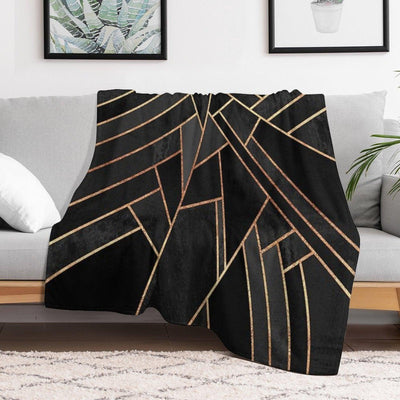 Black Night Throw Blanket