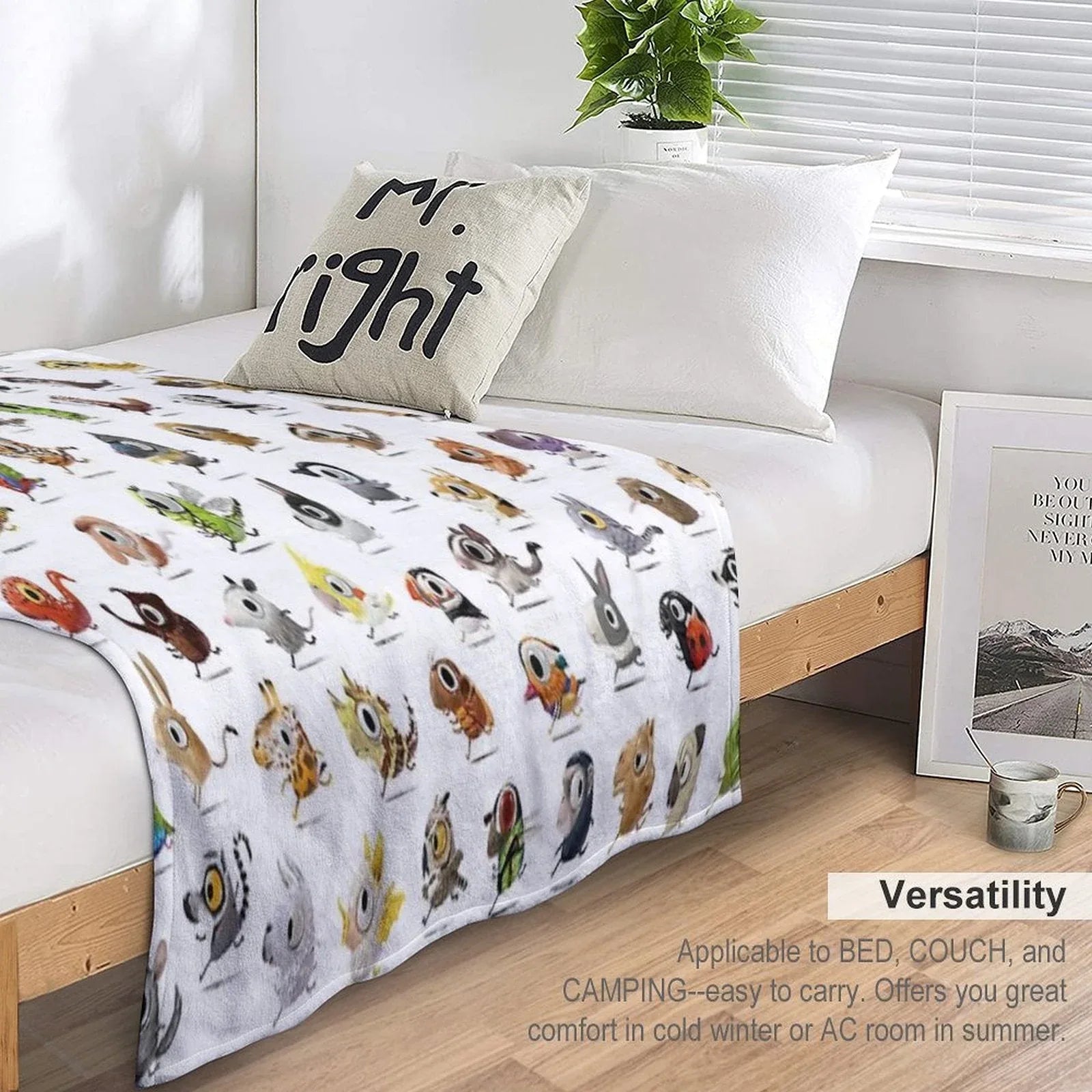 Marathon Animals Throw Blanket