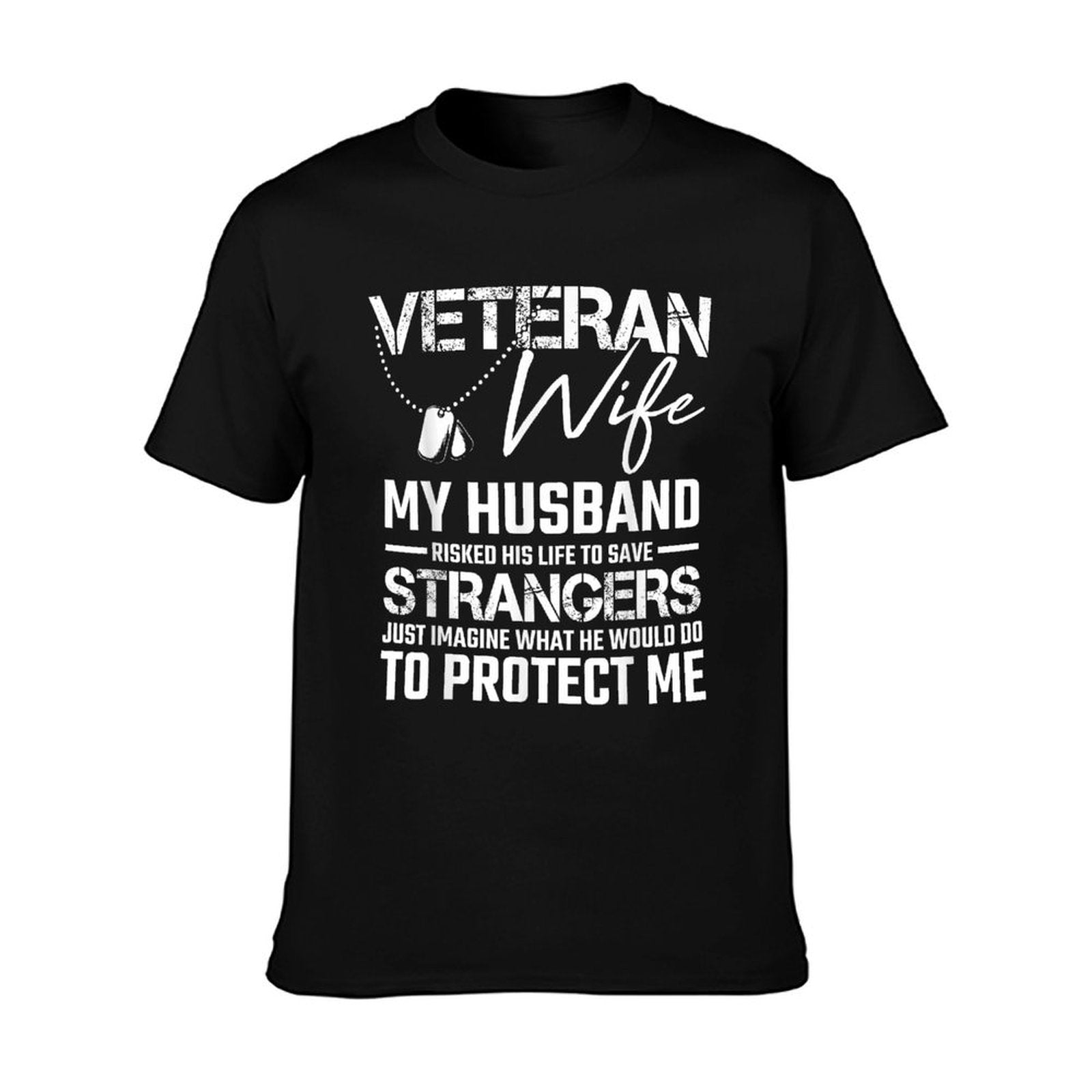 Veteran Wife Army Husband Soldier Saying Cool Military Gift T-Shirt BionZax