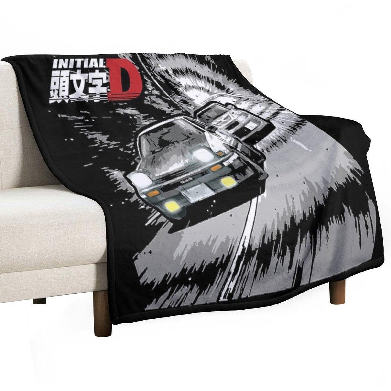 Initial D - Mountain Drift Racing Tandem AE86 Vs EVO 6 Throw Blanket