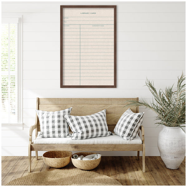 Framed Fabric Pinboard Linen Library Card Wall Organization