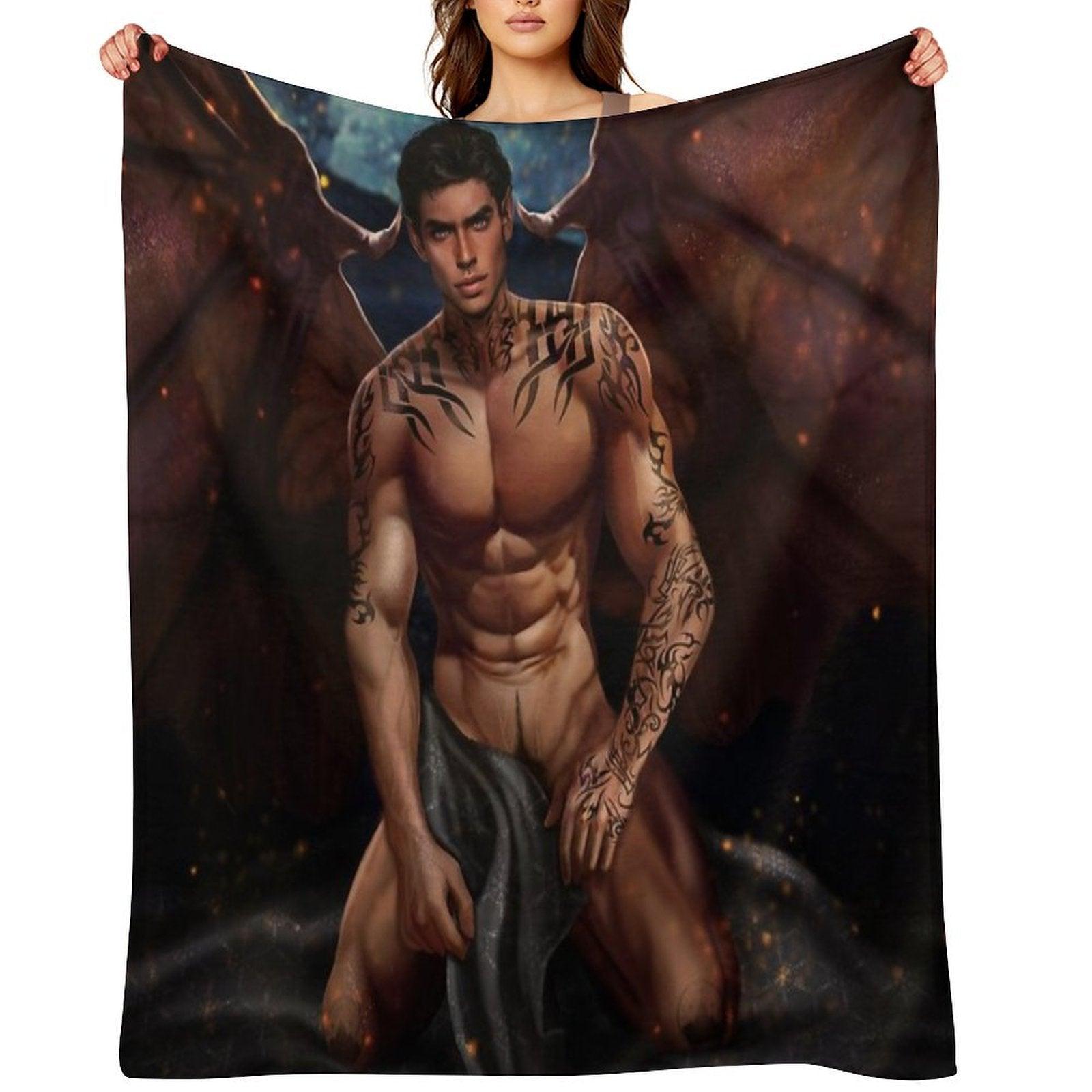 Rhysand from A Court Of Thorns And Roses  II Throw Blanket