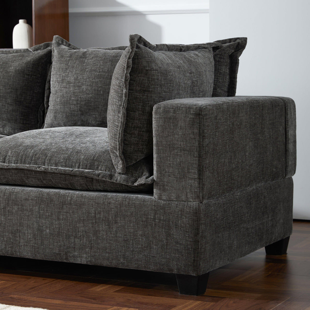 117.5 Inch Modular Sectional Sofa with Movable Storage Ottoman