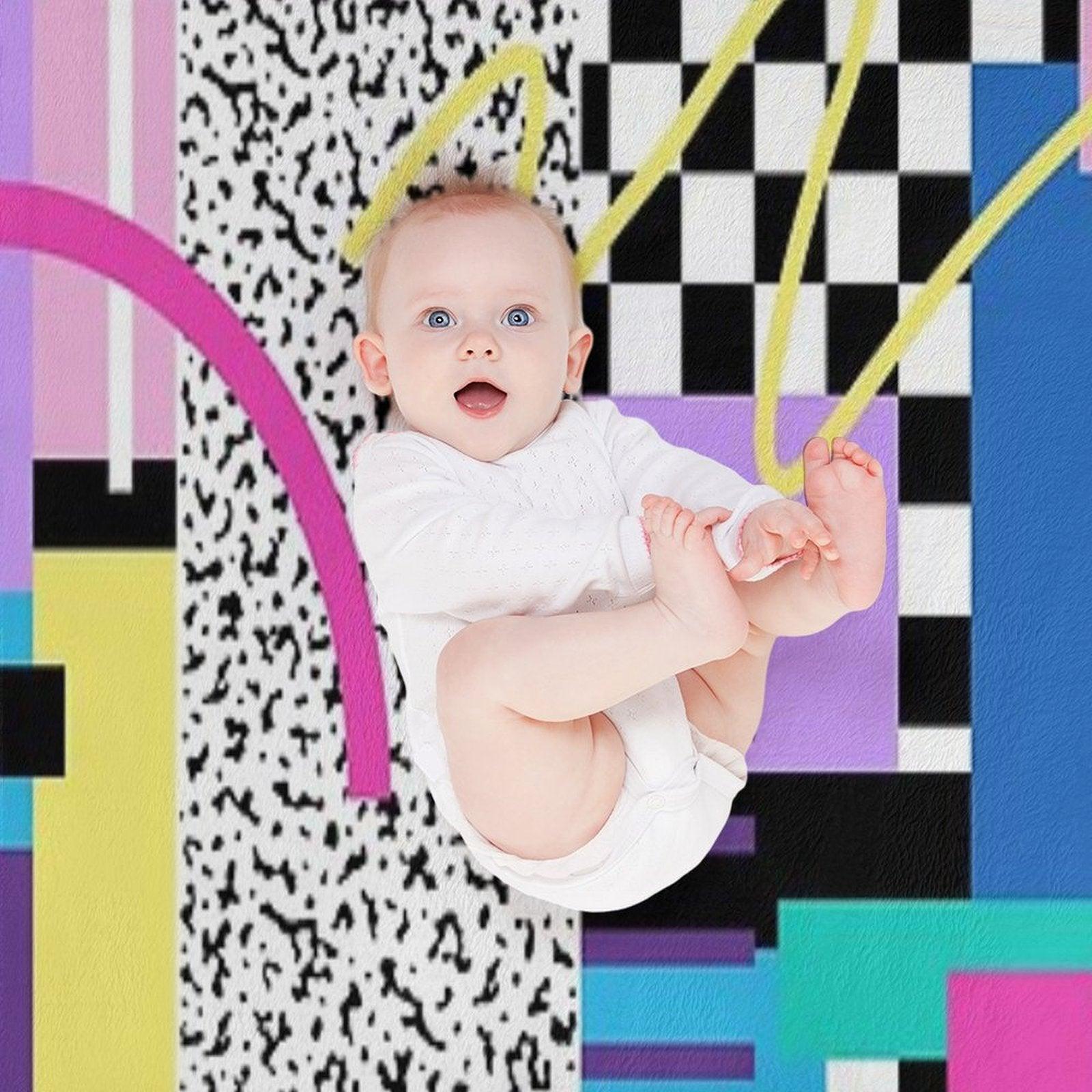 Memphis Pattern 110 - Retro 90s  80s Throw Blanket