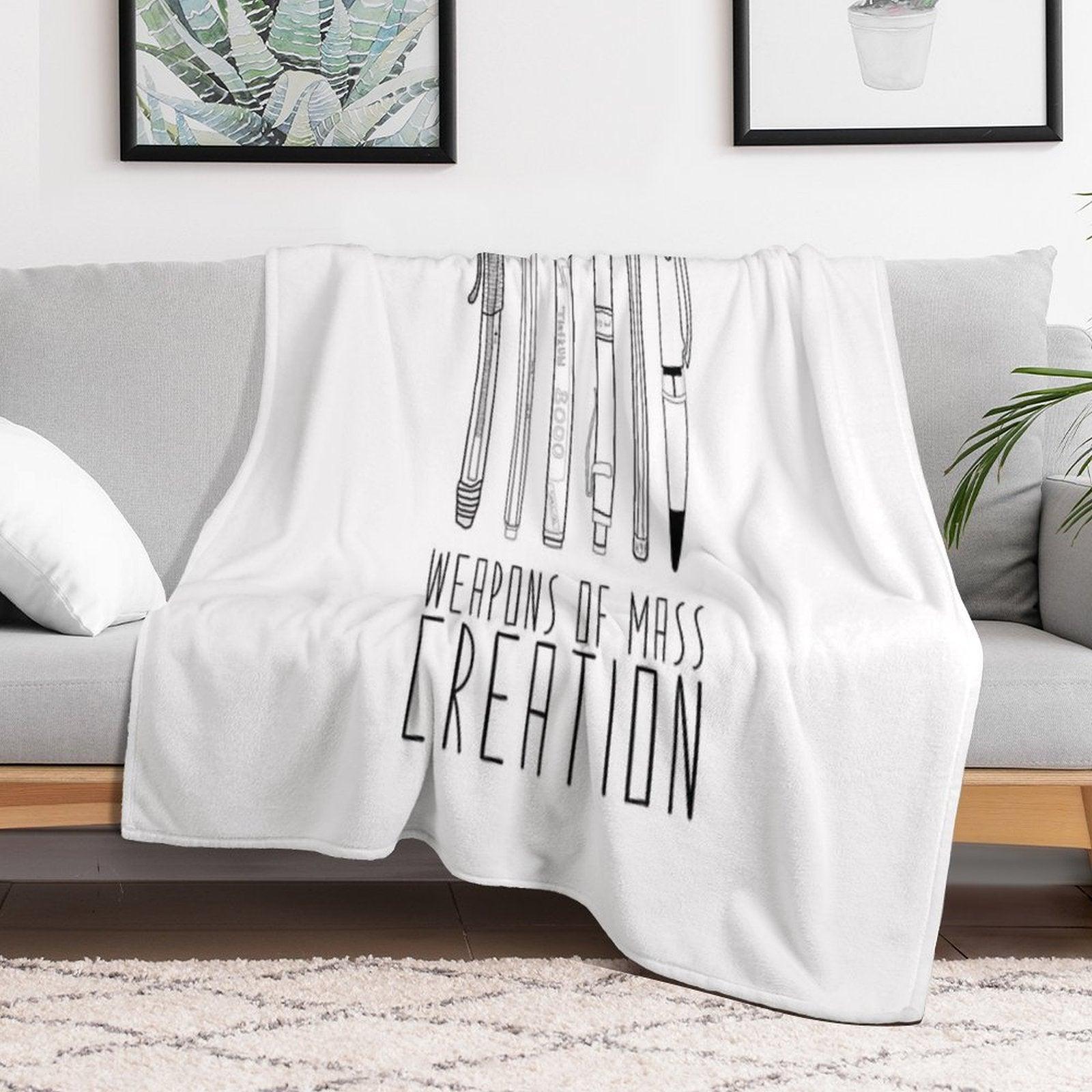 Weapons Of Mass Creation Throw Blanket