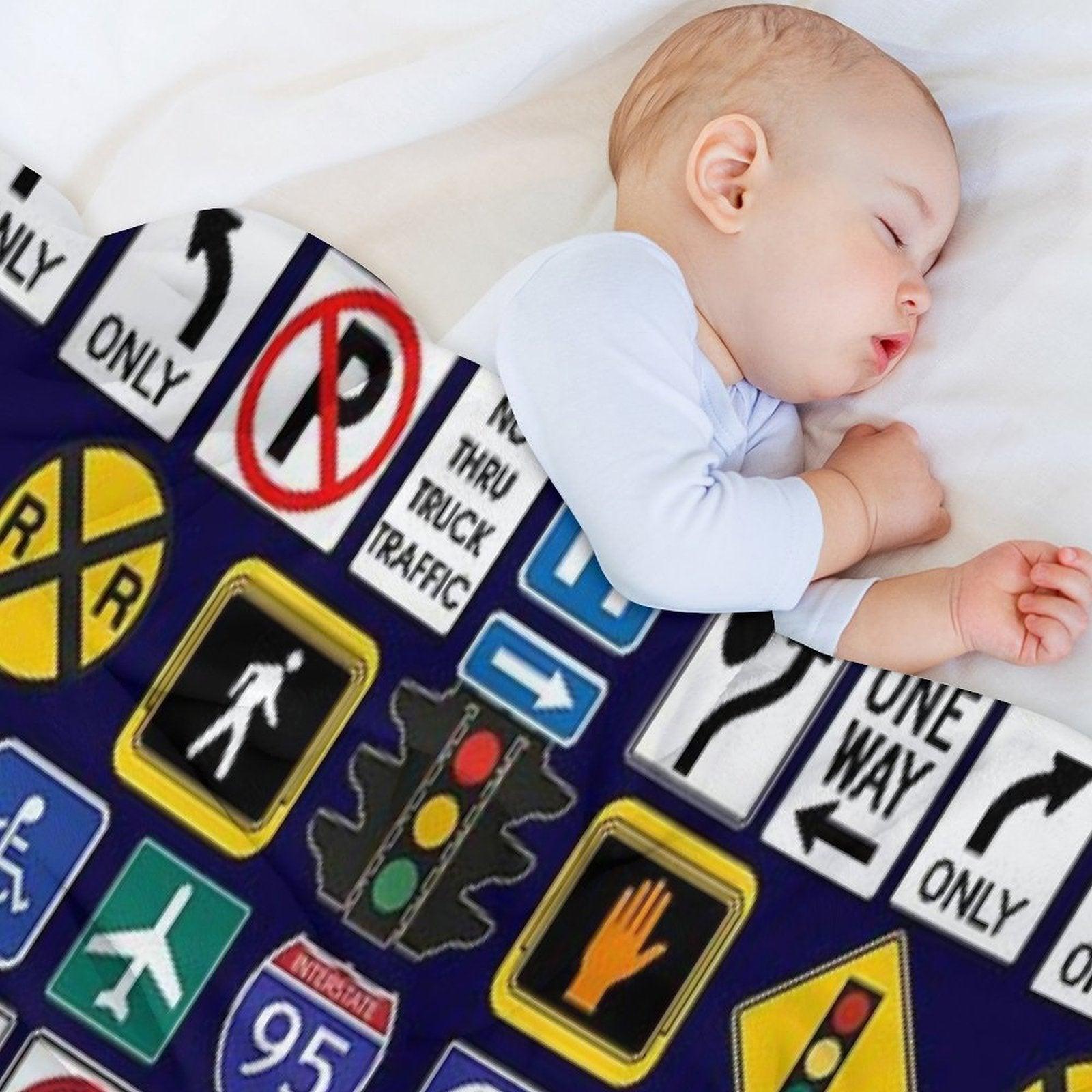 Road Signs, Regulations Signs Throw Blanket