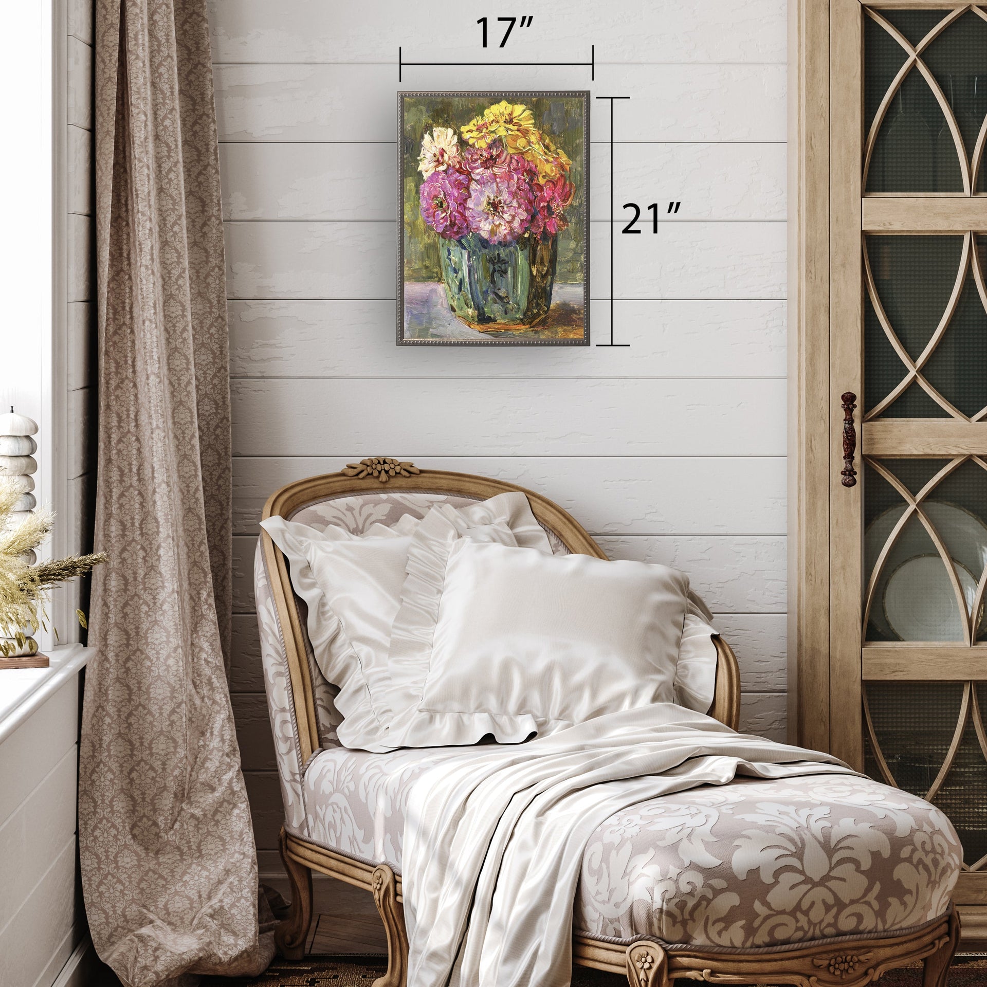 Vintage Floral Oil Reproduction