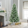 7FT Artificial Christmas Tree - White-Tipped Design - Green