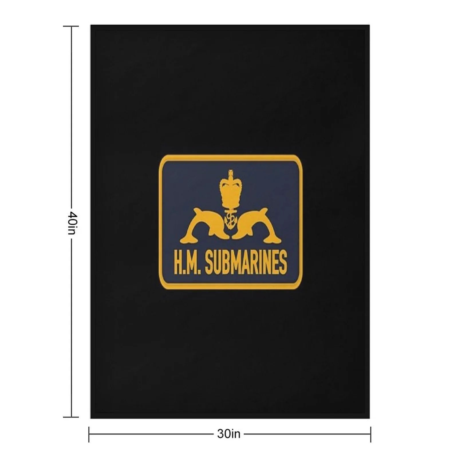 H.M. Submarines Patch Throw Blanket