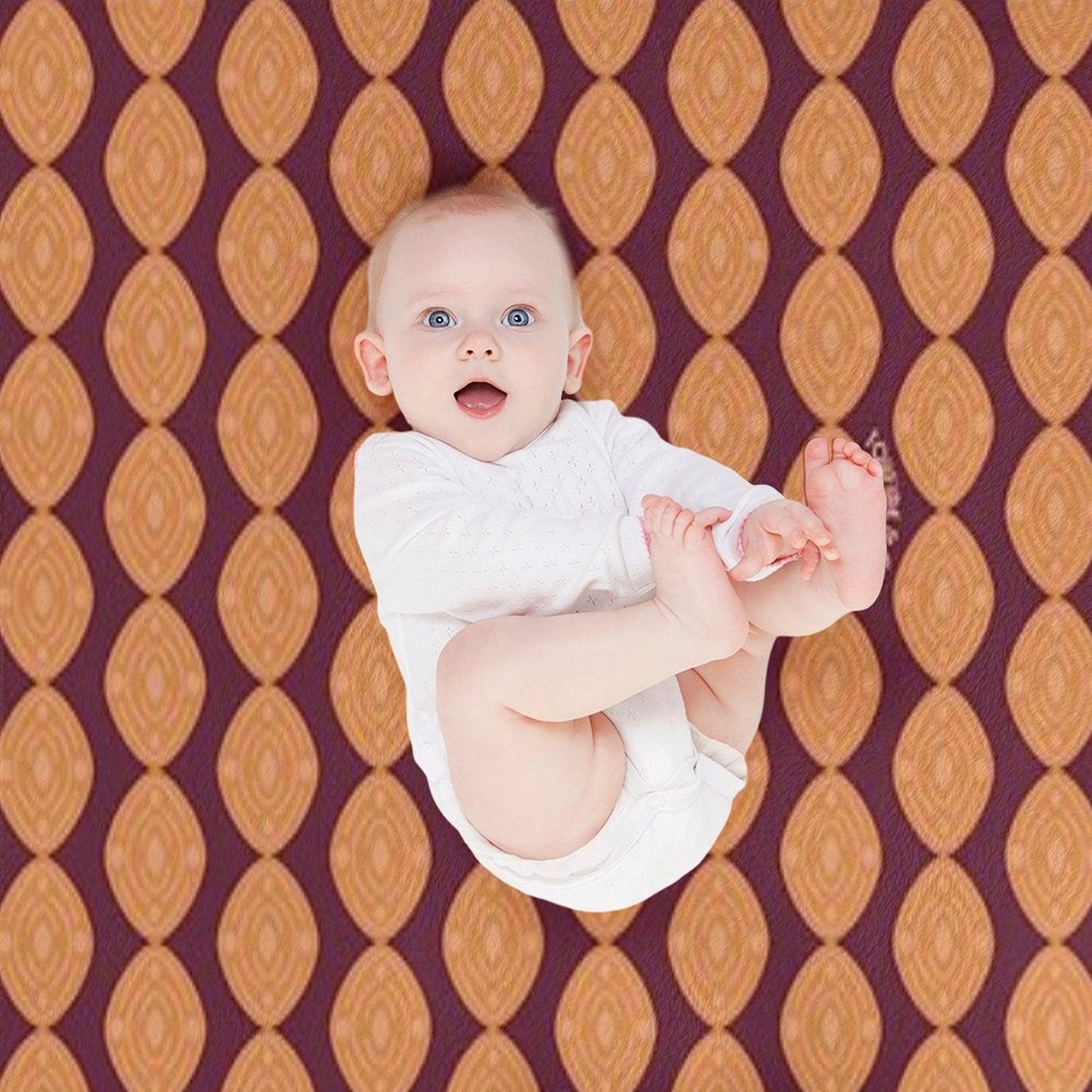 Atomic Blooms - Orange Maroon Throw Blanket