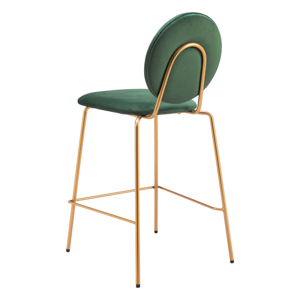 Odessa Counter Stool (Set of 2) Green & Gold