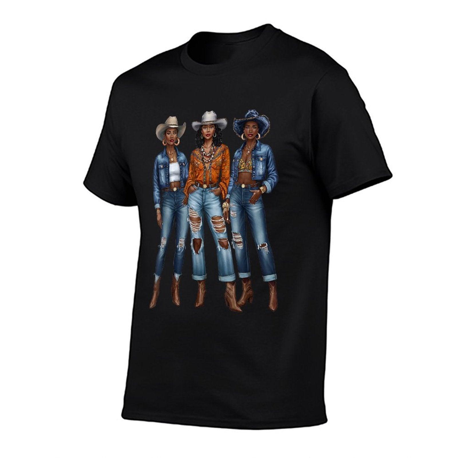 Black Cowgirl Vibes Melanin Black History Texas  Slim-fit Cut T-Shirt
