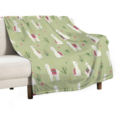 Cute Pattern for Alpaca Versatility Throw Blanket