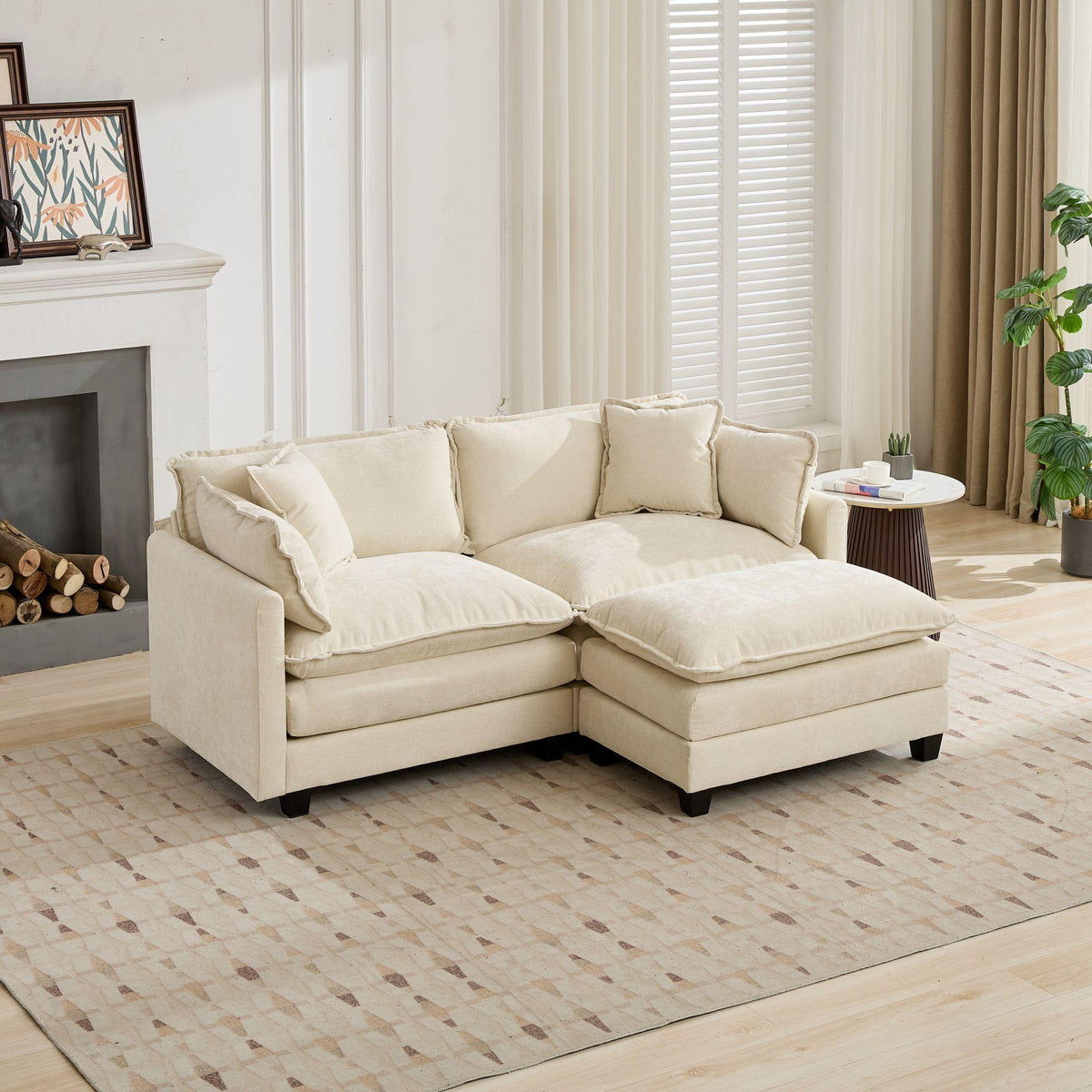 Cloud Sofa LoveSeat (Ottoman is not included) Modern Sectional Couch