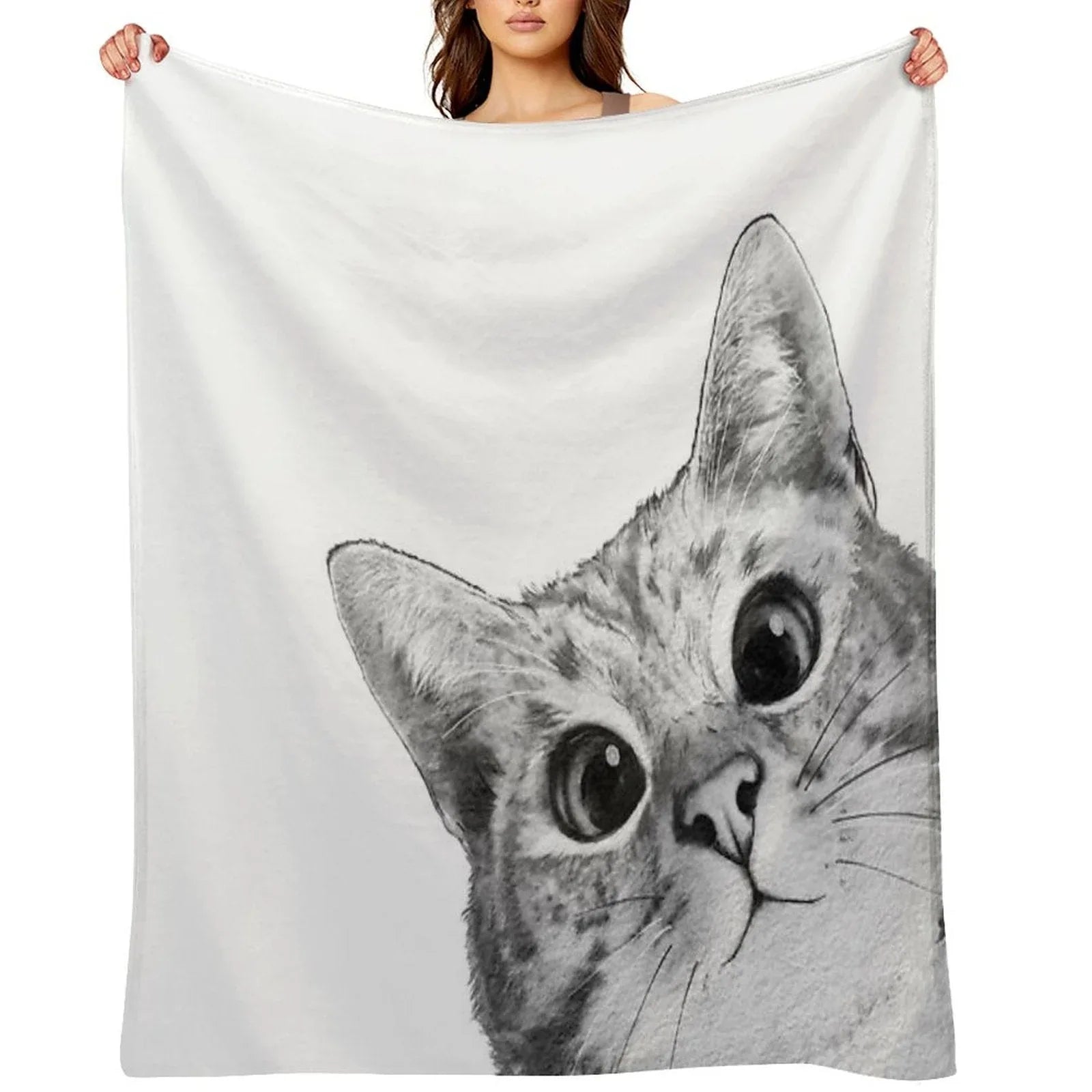 Sneaky Cat Throw Blanket