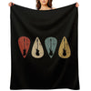 Bass Guitars Picks Retro Velvety-soft Throw Blanket