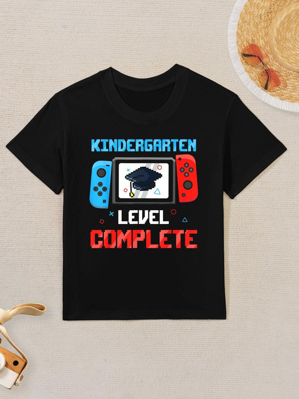 Game Controller Level Kindergarten Complete Boys Graduation Kids T-Shirt