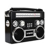 Supersonic Portable 3 Band Bluetooth Radio with Flashlight & 10 Hour Battery - Black