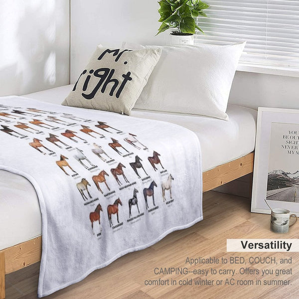 Horse Breeds Of The World Multi-functional Throw Blanket
