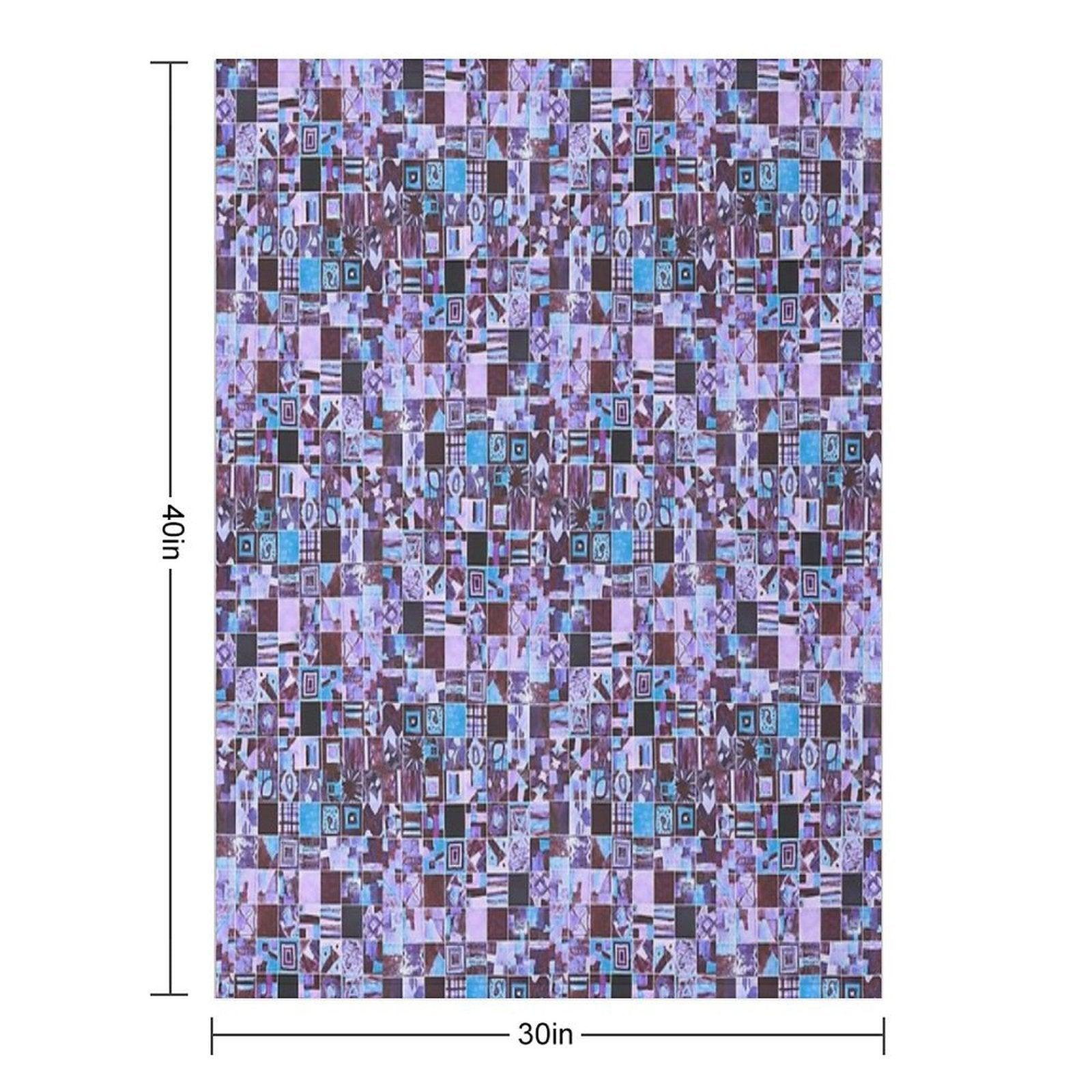 Hand-Painted Tiny Tiles Photo Pattern Throw Blanket