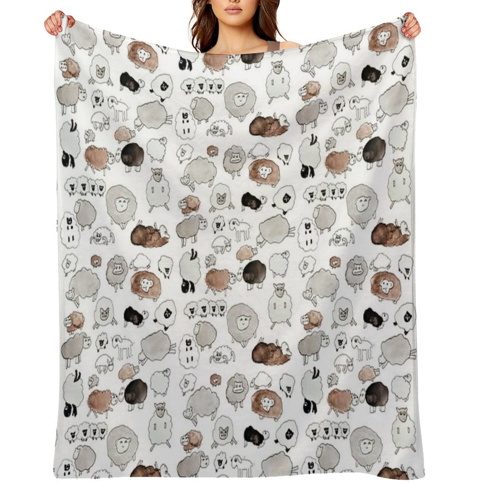 Sheep Travel-friendly Throw Blanket