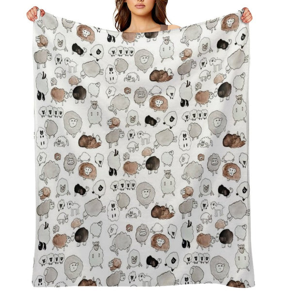 Sheep Travel-friendly Throw Blanket