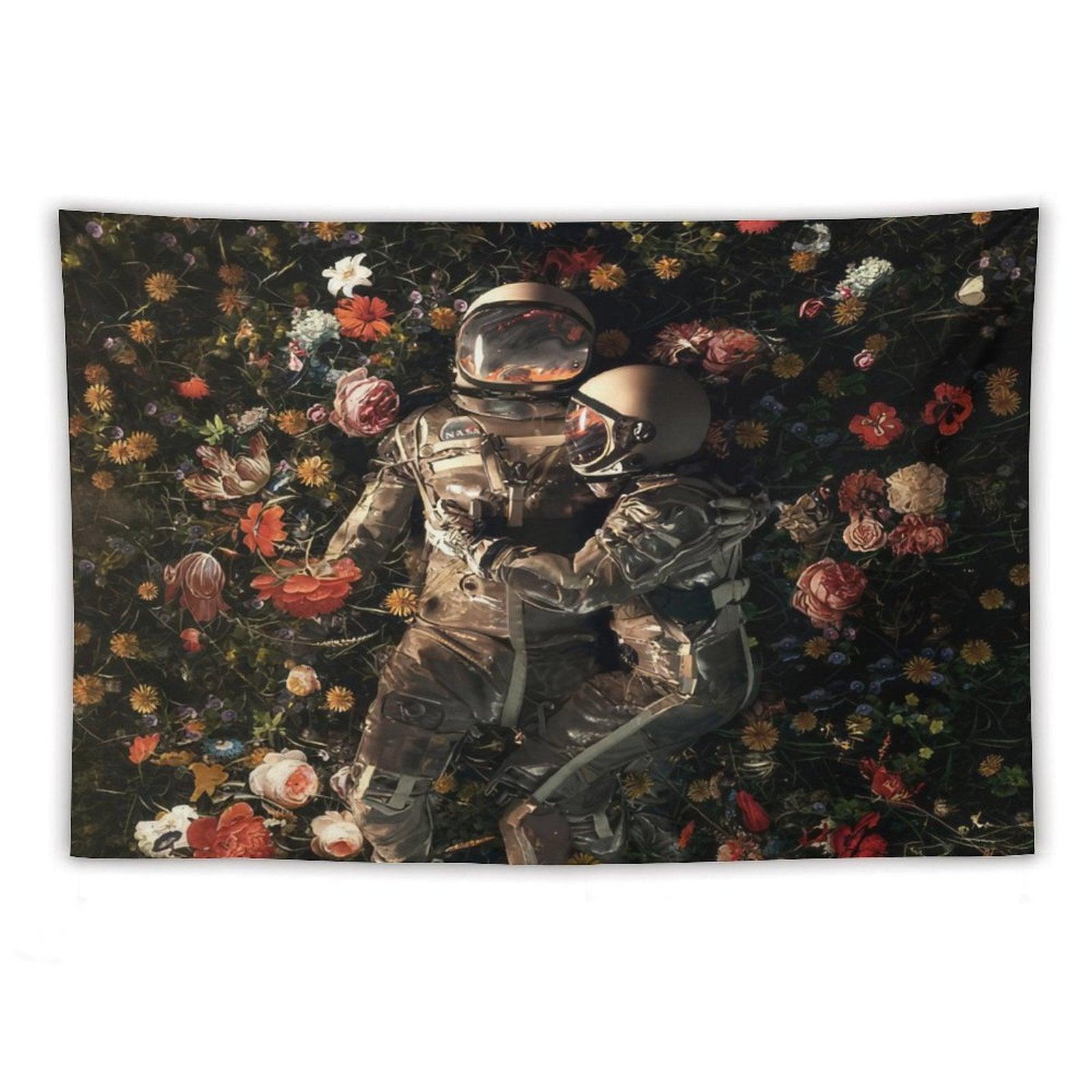 Astronaut Garden Delights II Tapestry